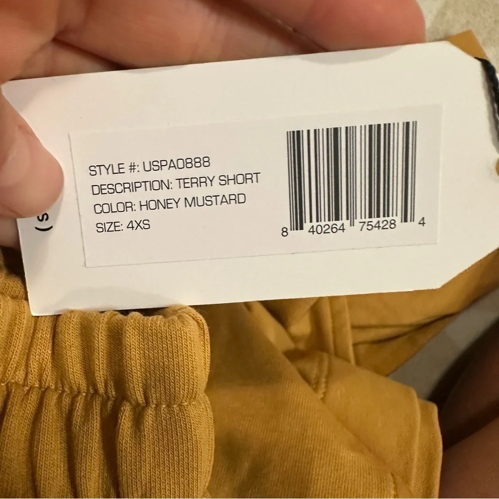 Universal standard terry shorts mustard yellow comfort sweat shorts